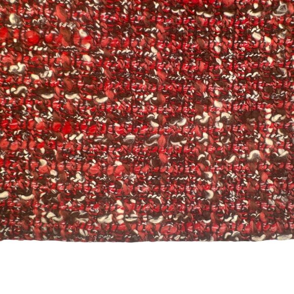 Talbots 8P Red & White Tweed Pencil Skirt - Picture 5 of 13